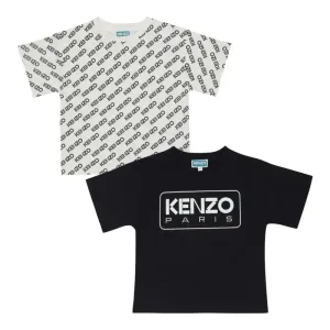 Kenzo White & Black All Over Print T-Shirt