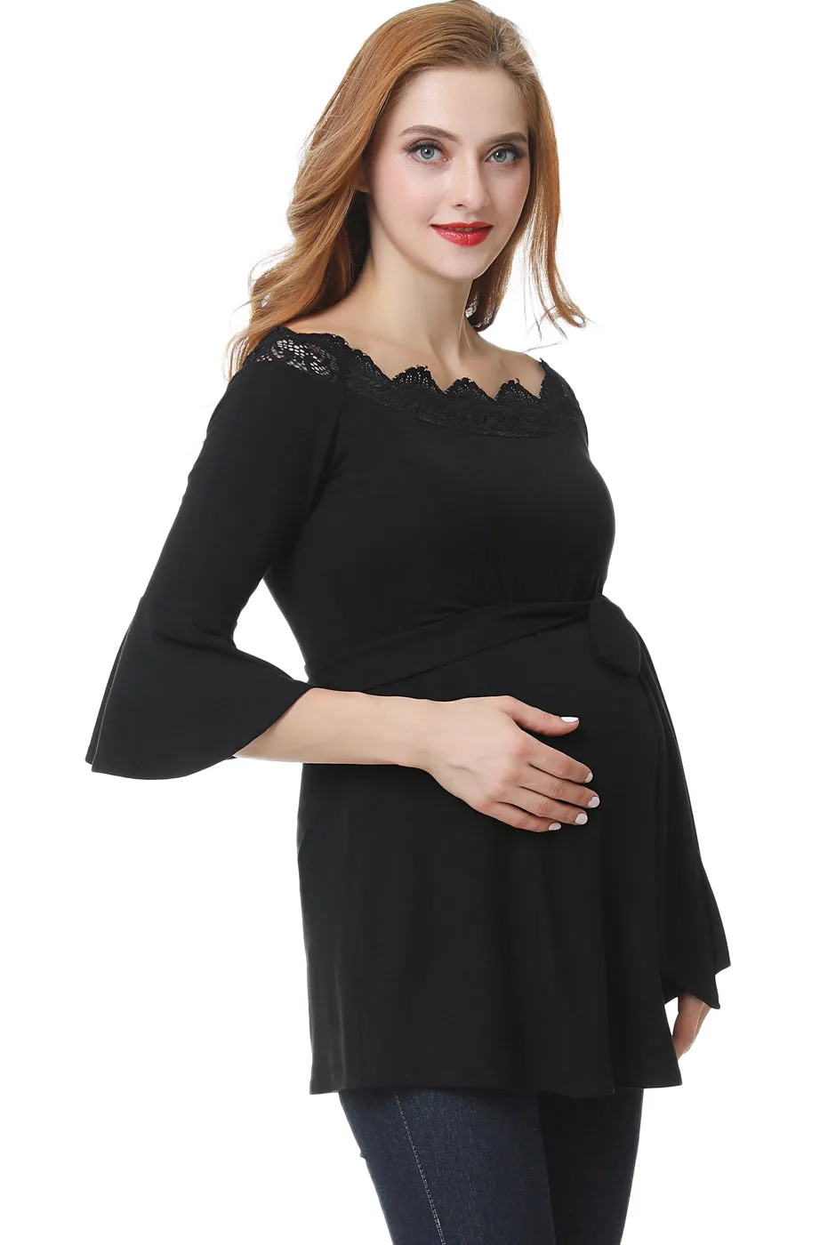 Kimi   Kai Maternity "Melisende" Off the Shoulder Top