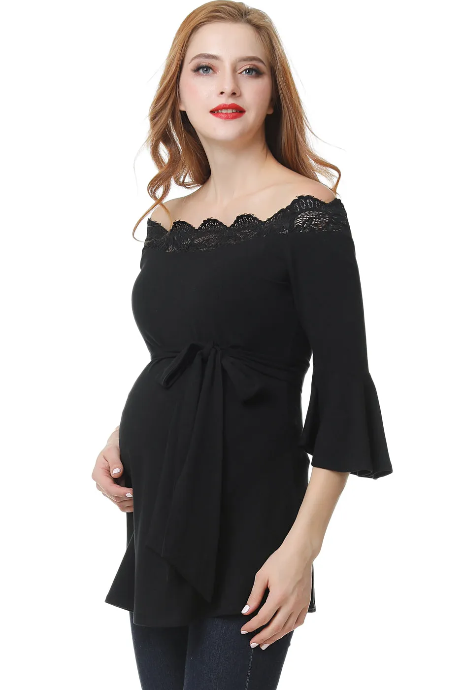 Kimi   Kai Maternity "Melisende" Off the Shoulder Top
