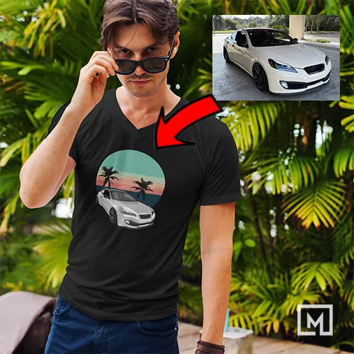 Korean Cars | Custom Print for Men | V-Neck T-shirt
