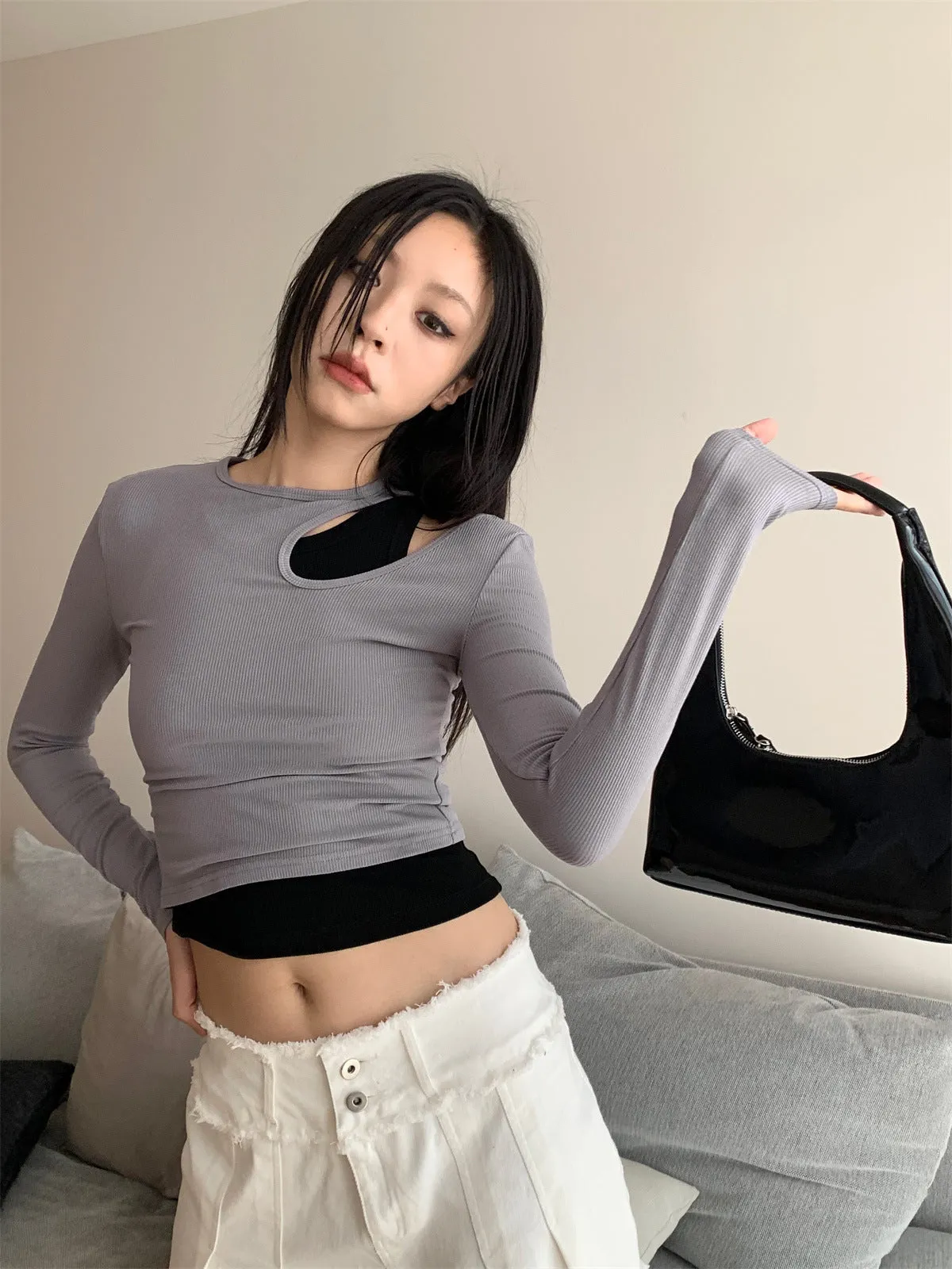 Korean clavicle Tops