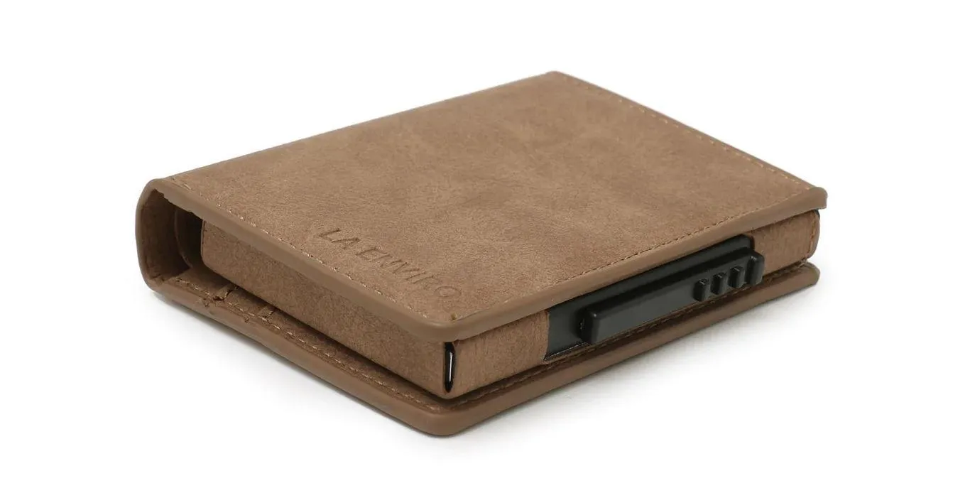 La Enviro Minimalist Unisex Vegan Leather Wallet Brown