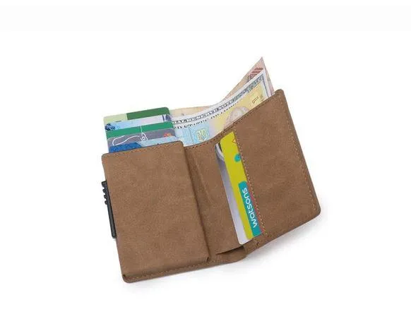 La Enviro Minimalist Unisex Vegan Leather Wallet Brown