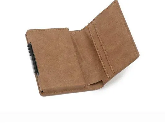 La Enviro Minimalist Unisex Vegan Leather Wallet Brown