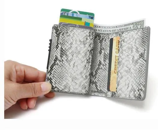 La Enviro Vegan Wallet Snake Grey