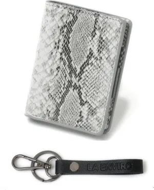 La Enviro Vegan Wallet Snake Grey