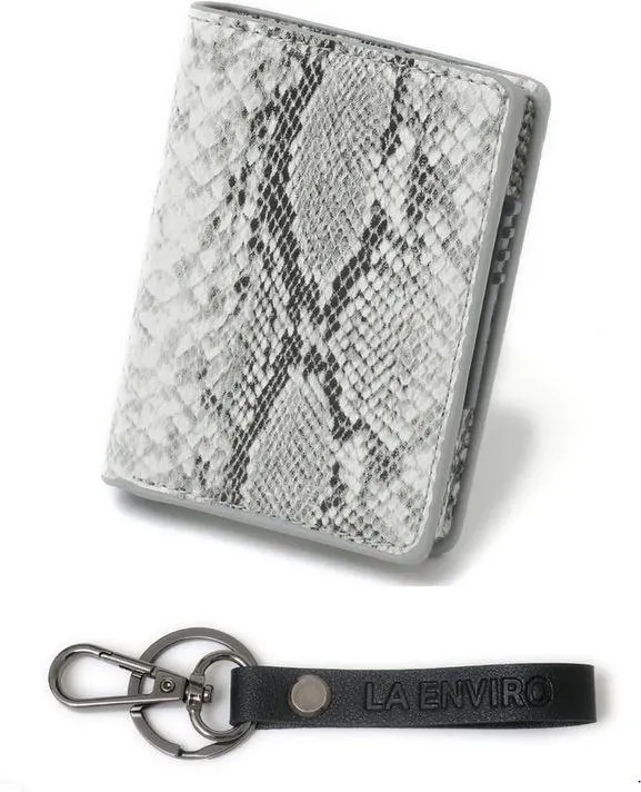 La Enviro Vegan Wallet Snake Grey