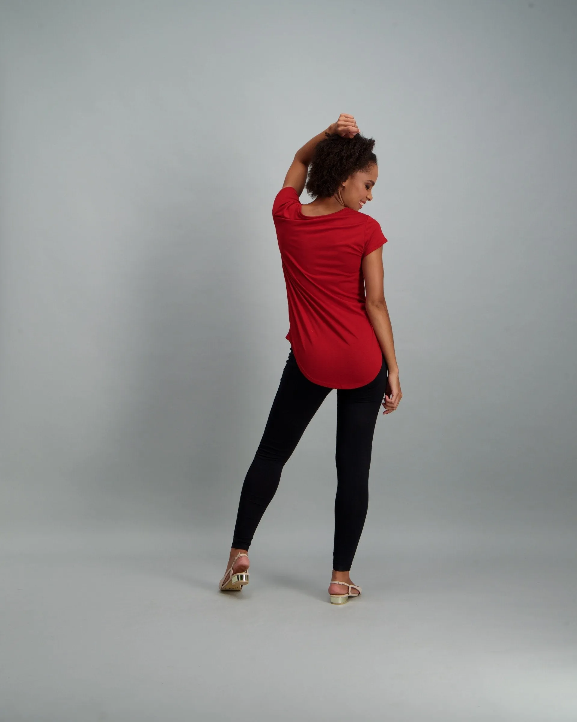 Ladies Core Pocket T-Shirt - Red