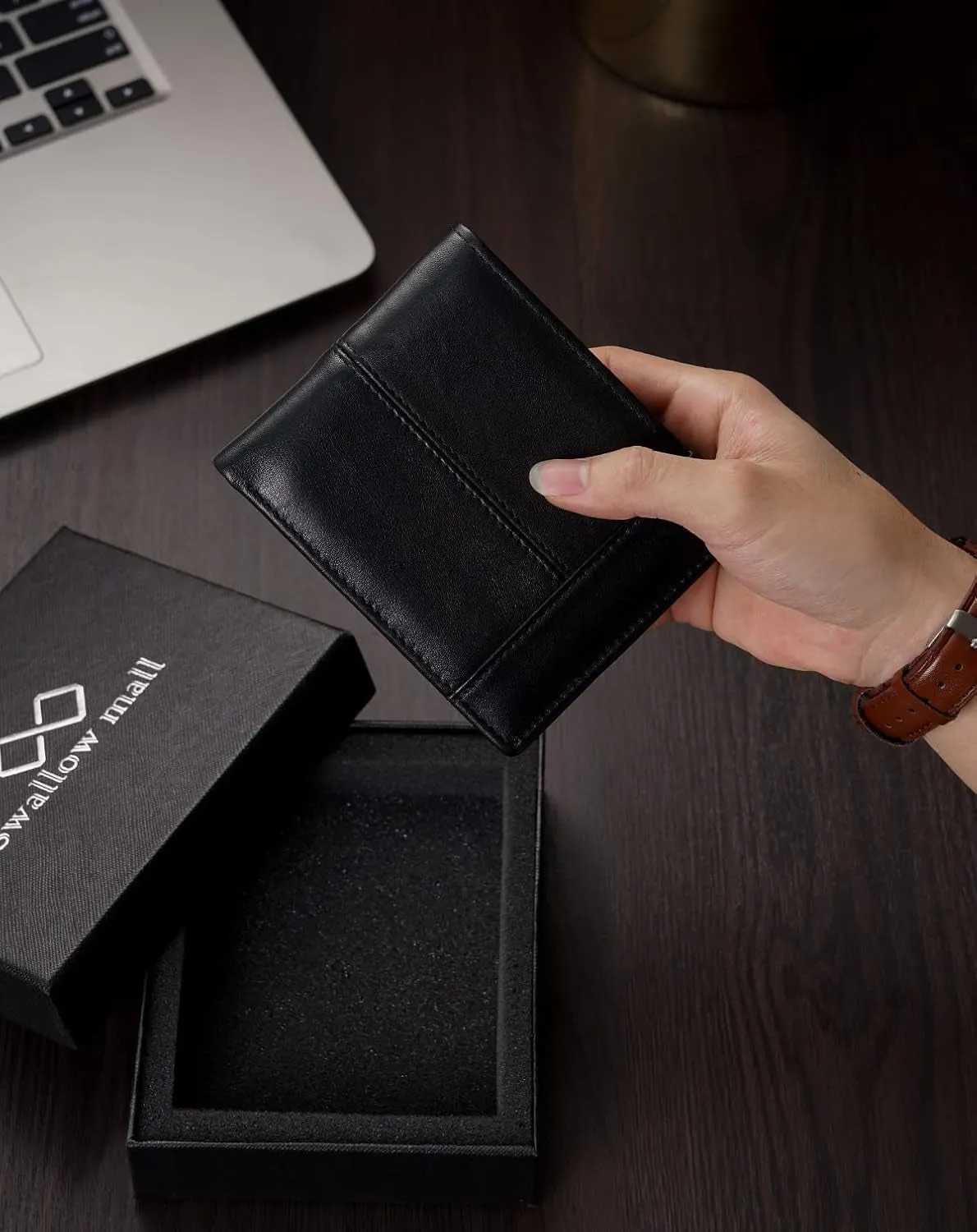 Large Capacity Bifold Wallet for Men, Rfid Blocking Leather Card Holder