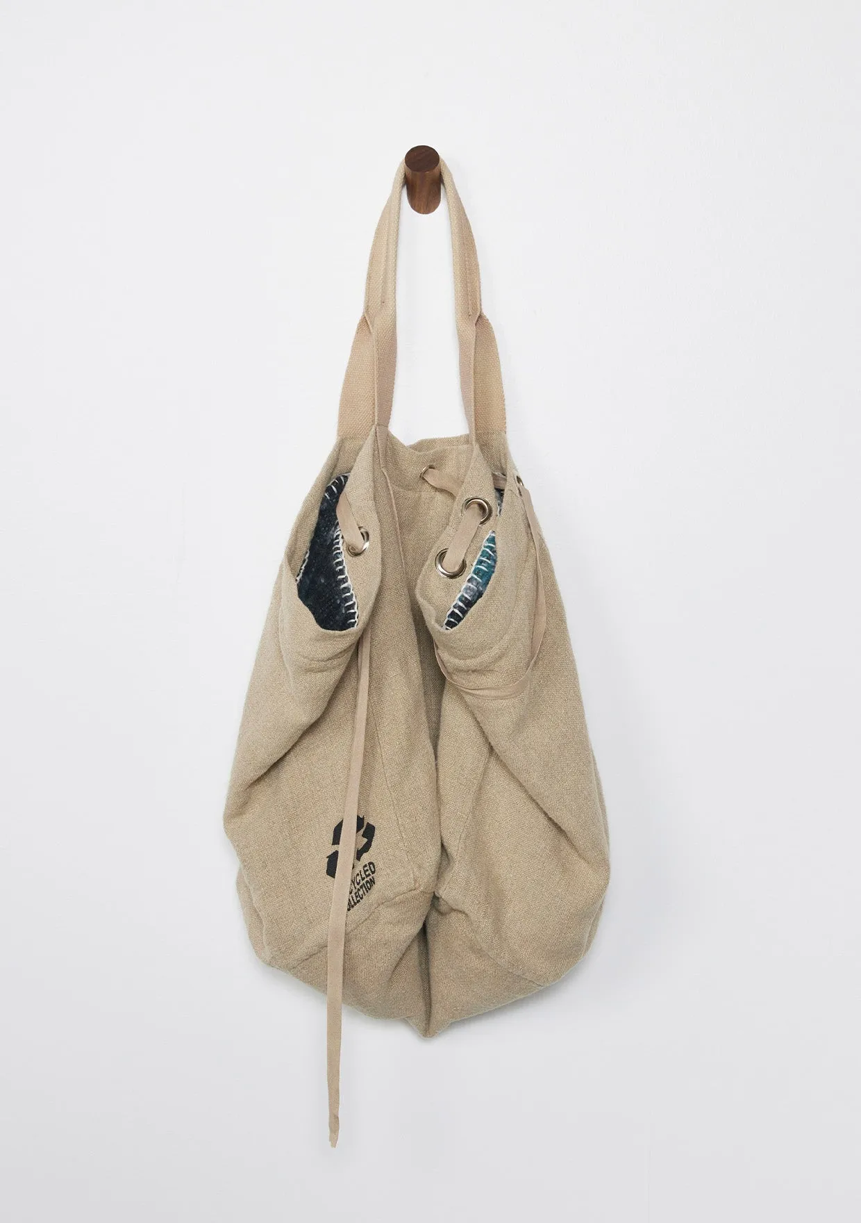 Large Fuzzy Reversible Shopper Tote Bag
