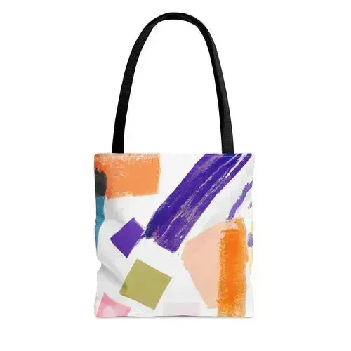 Large Tote Bag Pastel Pattern