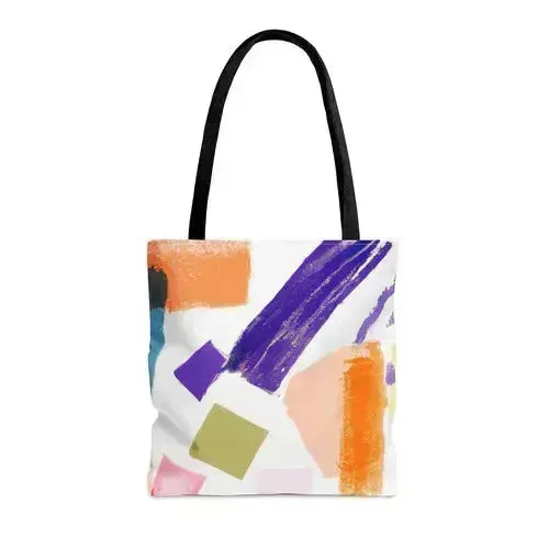 Large Tote Bag Pastel Pattern