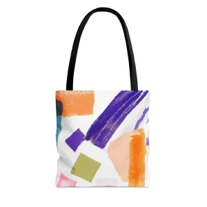 Large Tote Bag Pastel Pattern