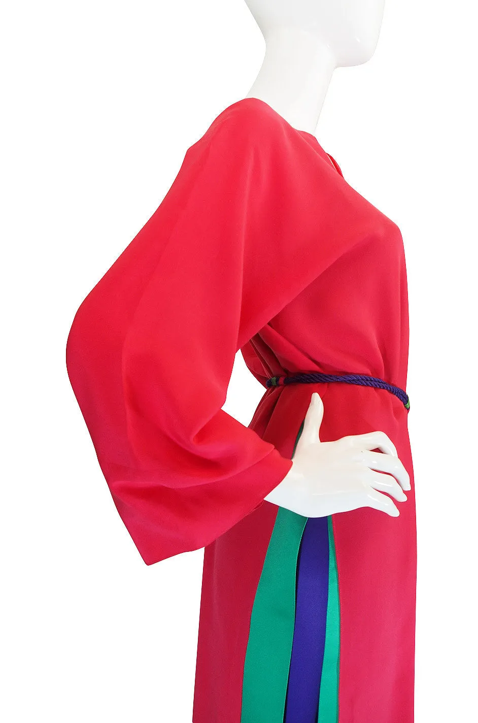 Late 1970s Oscar de la Renta Layered Silk Pant Set