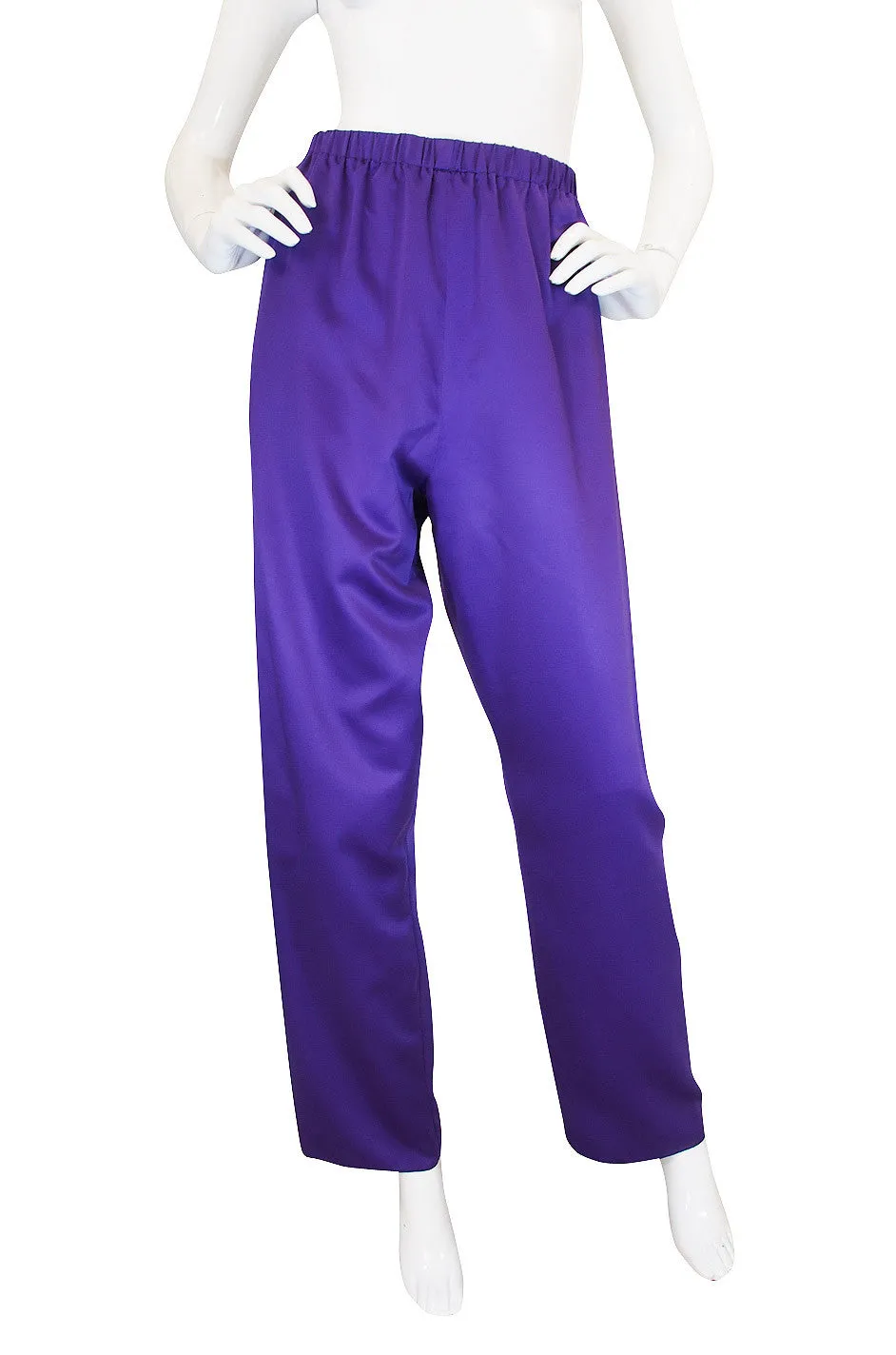 Late 1970s Oscar de la Renta Layered Silk Pant Set