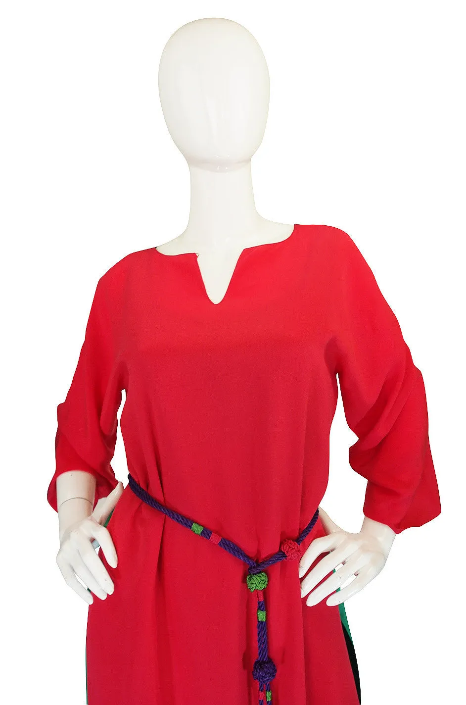Late 1970s Oscar de la Renta Layered Silk Pant Set