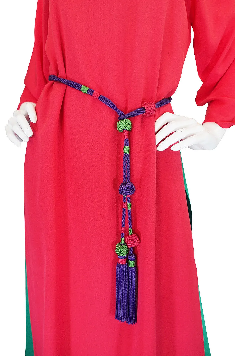 Late 1970s Oscar de la Renta Layered Silk Pant Set