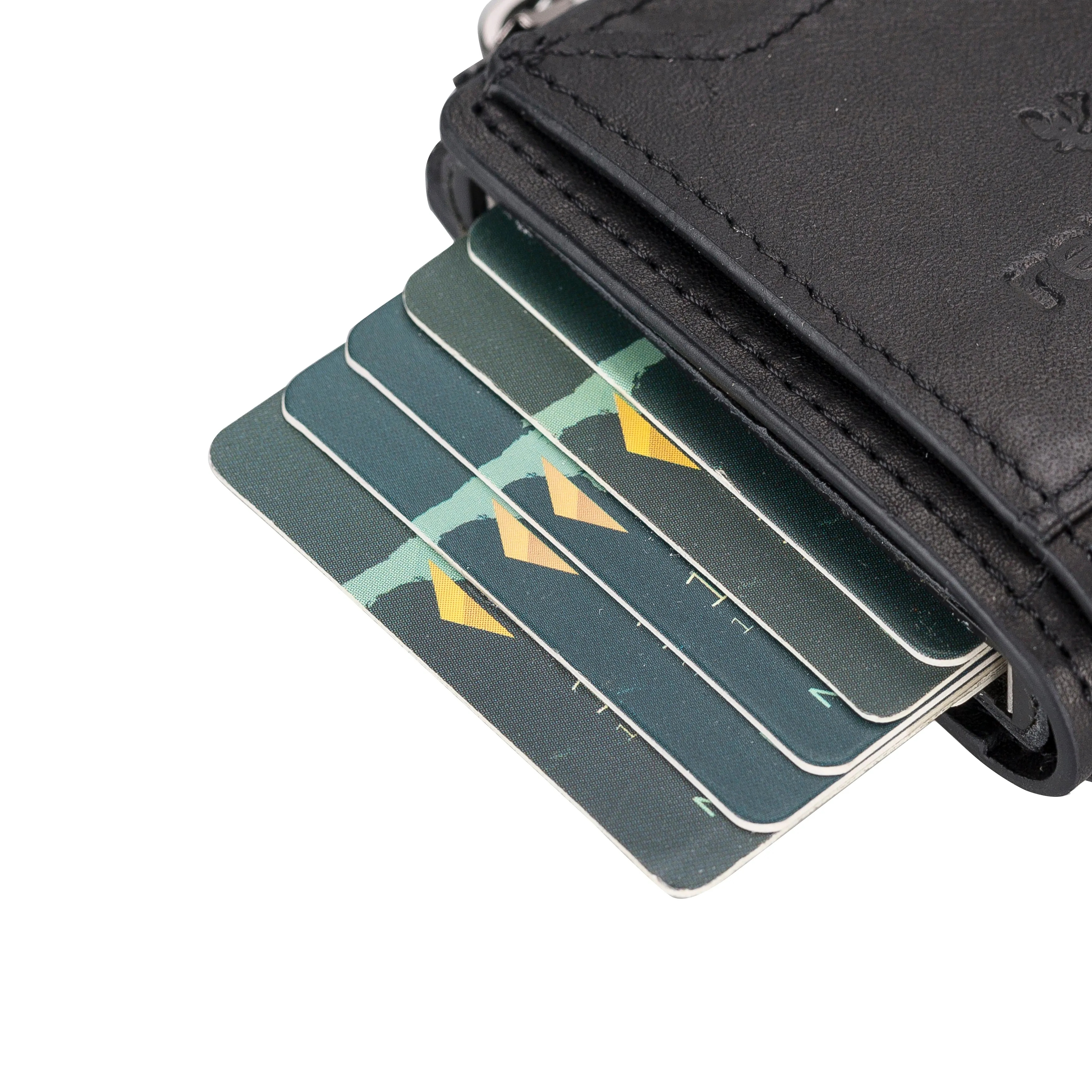 Leather Pop-Up Card Holder Wallet