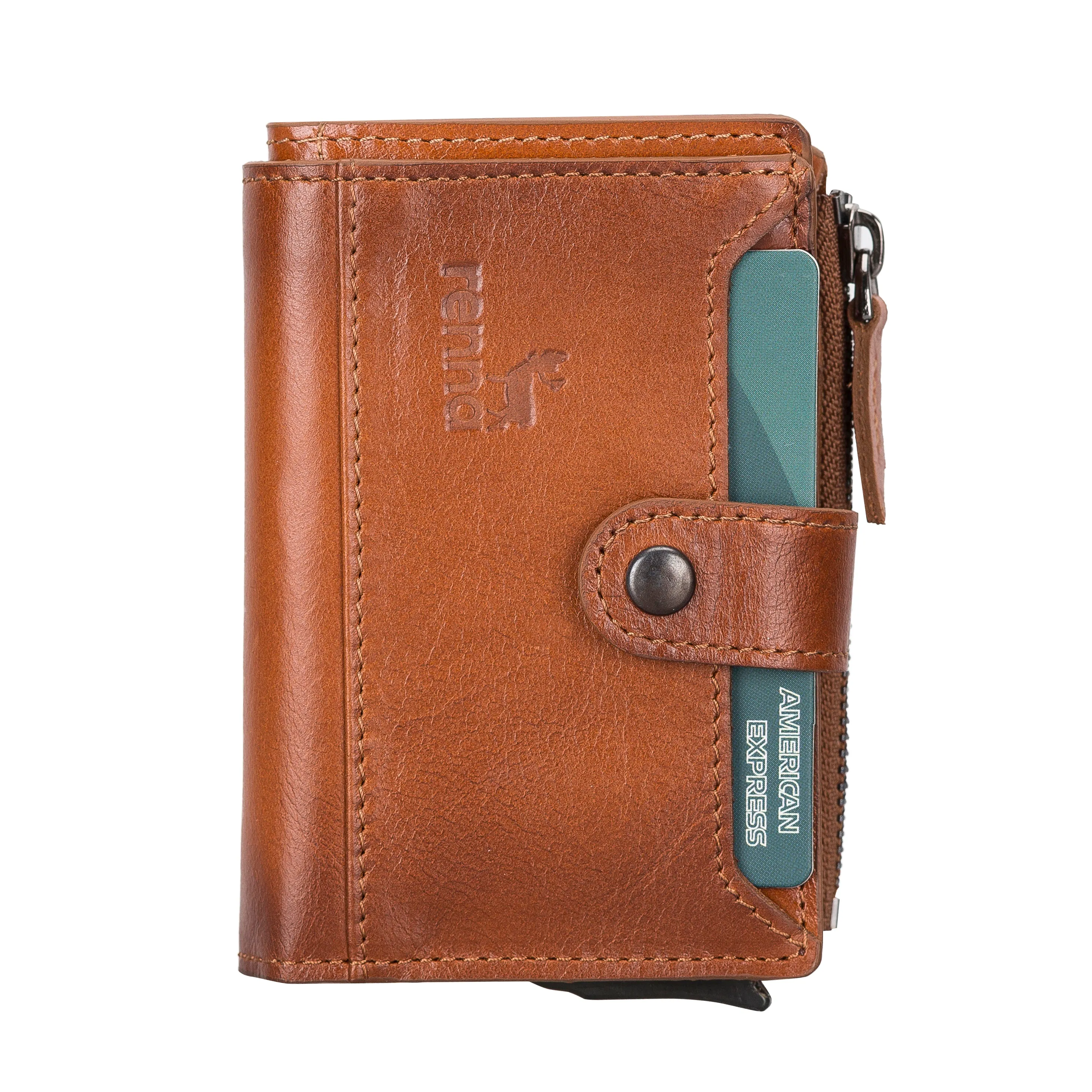 Leather Pop-Up Card Holder Wallet