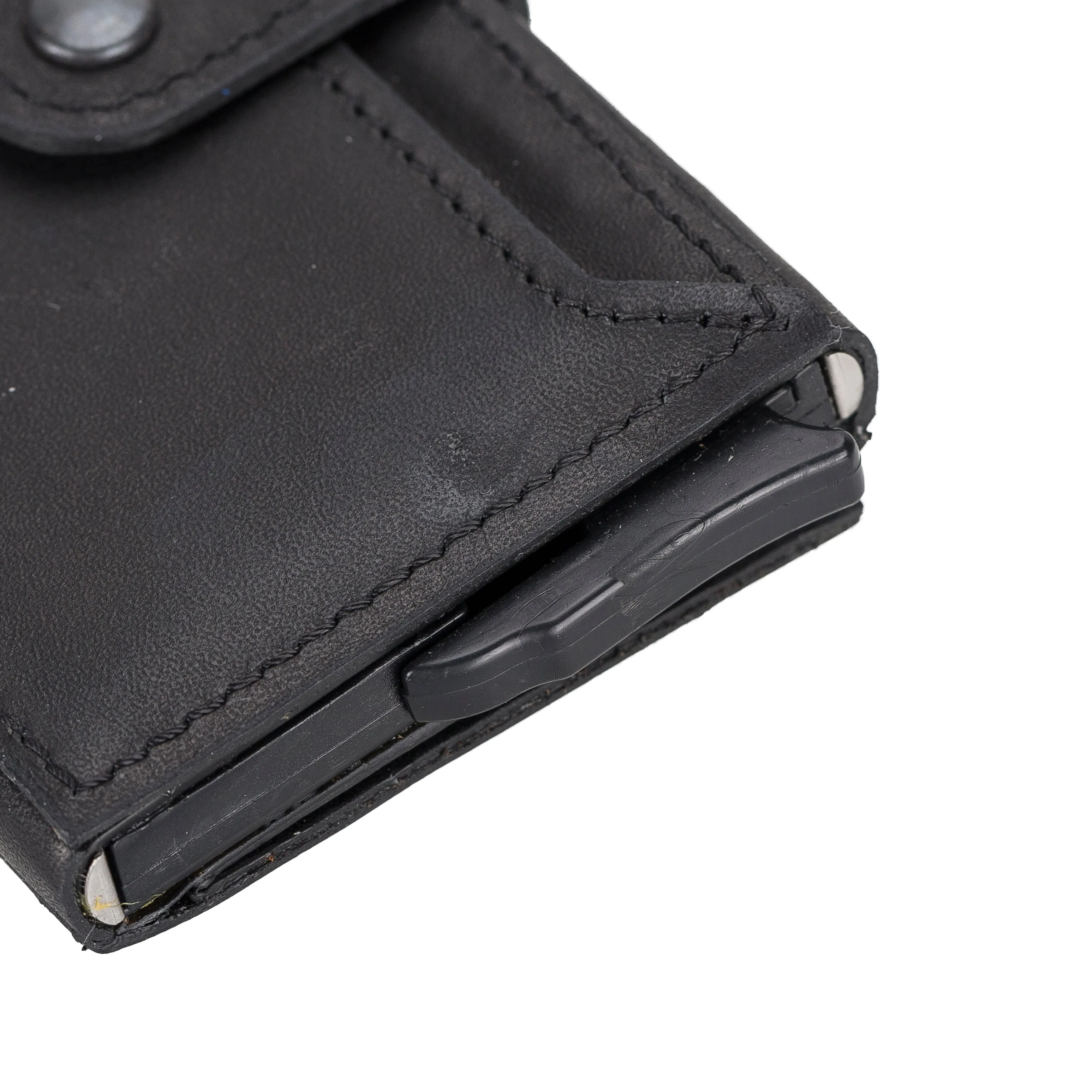 Leather Pop-Up Card Holder Wallet
