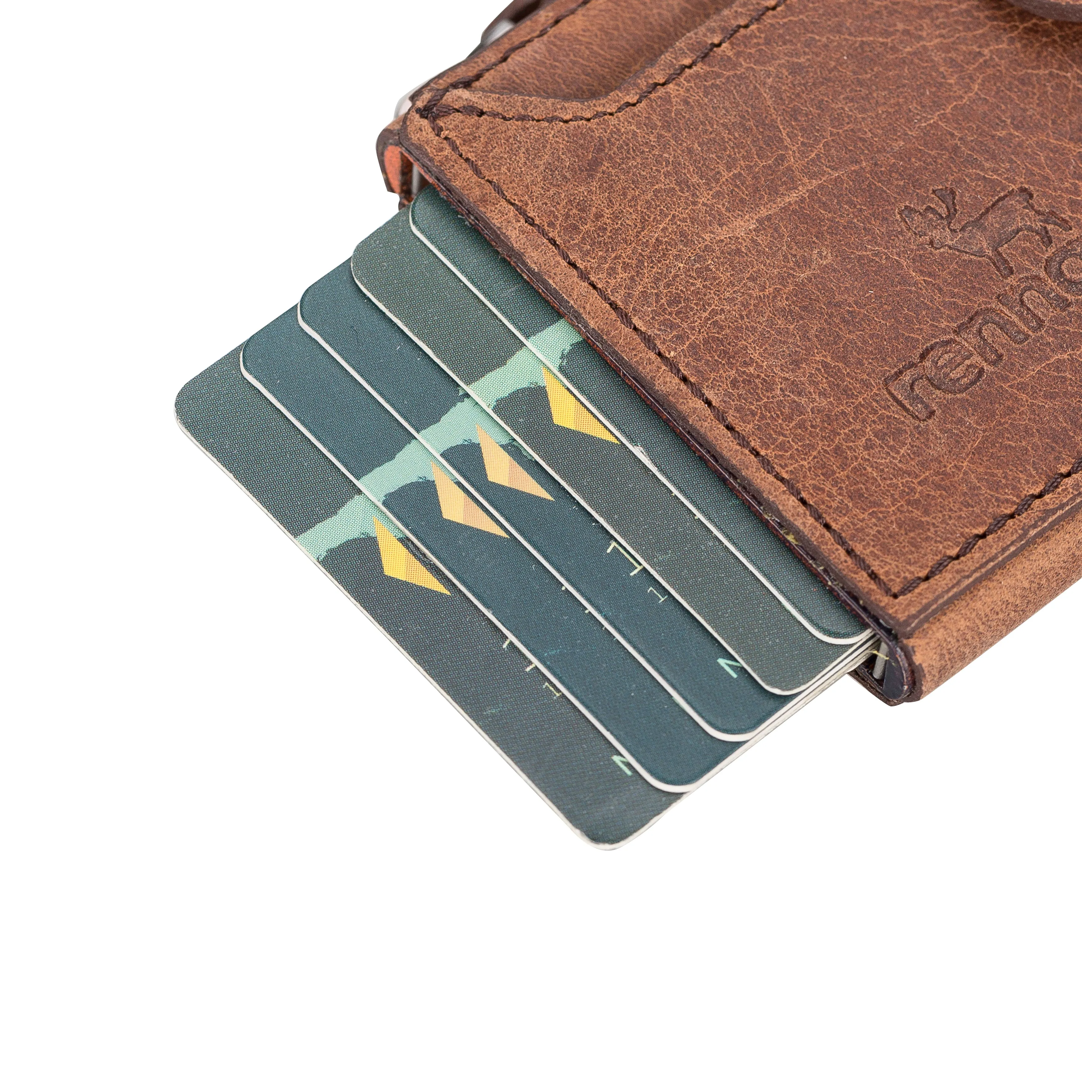 Leather Pop-Up Card Holder Wallet