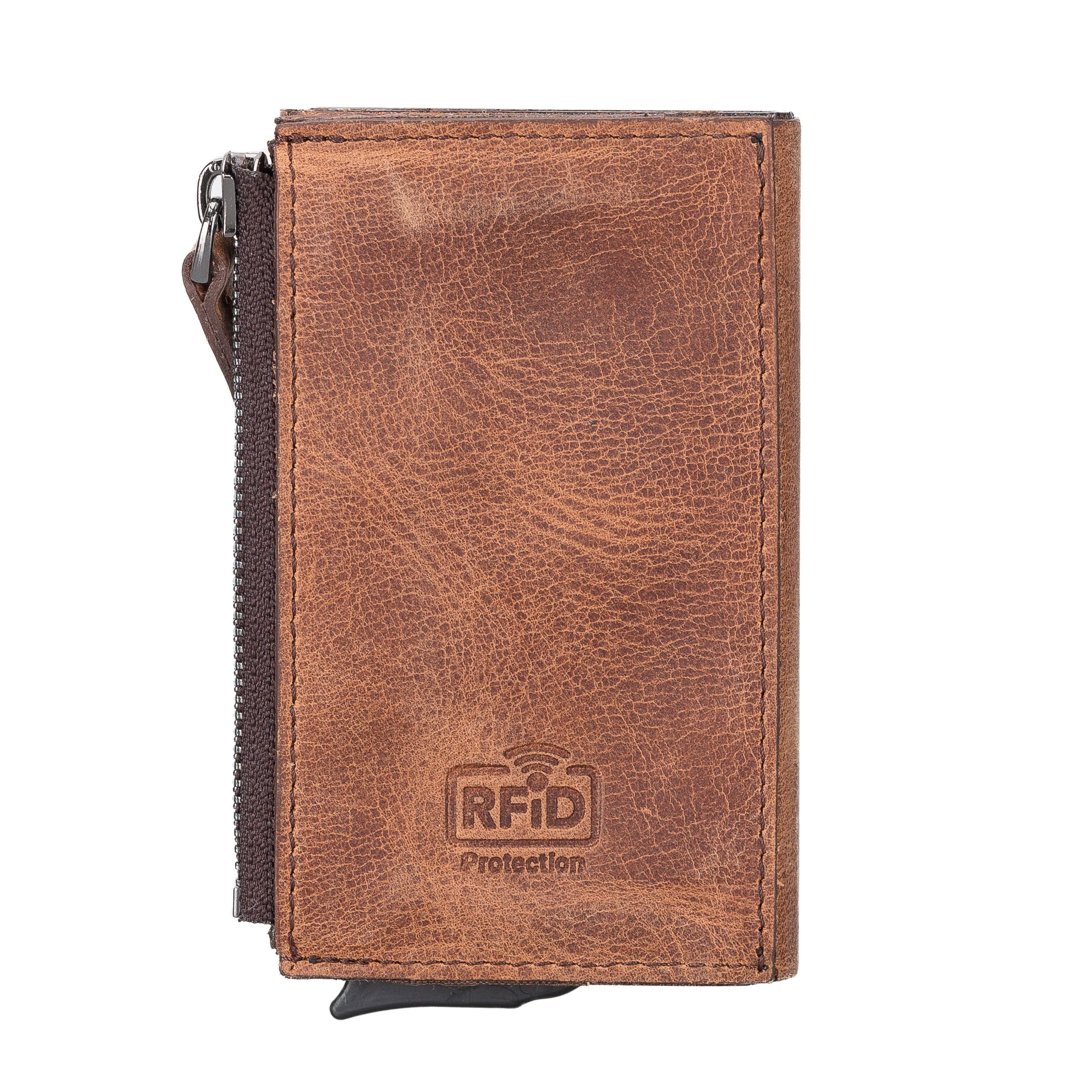 Leather Pop-Up Card Holder Wallet