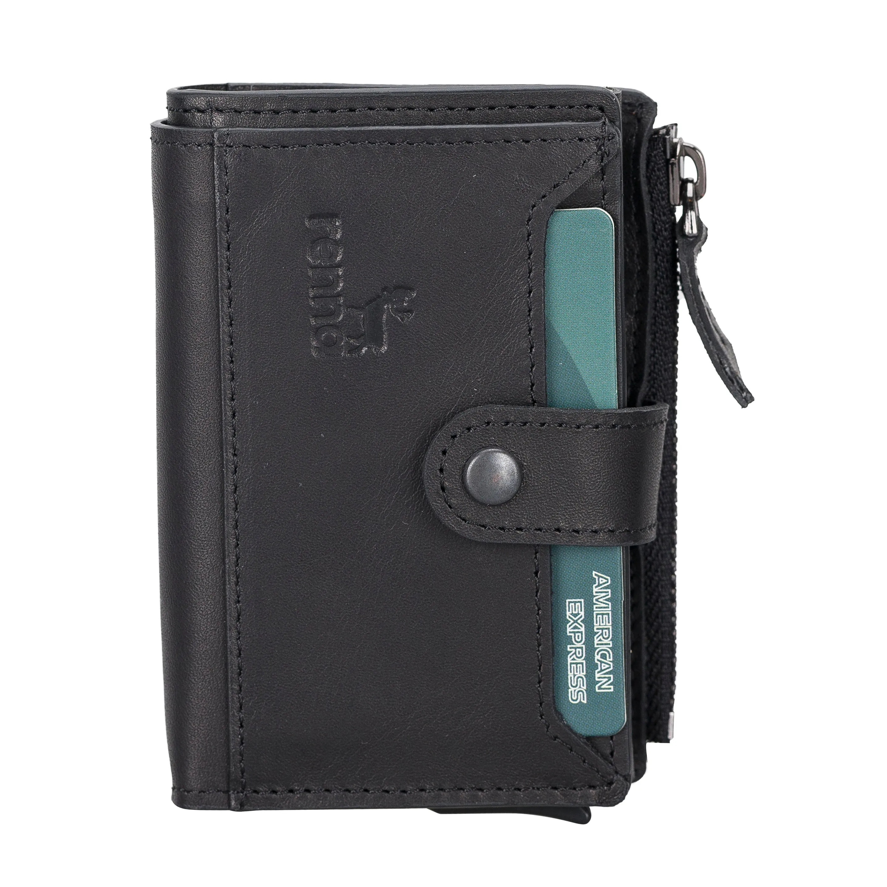 Leather Pop-Up Card Holder Wallet