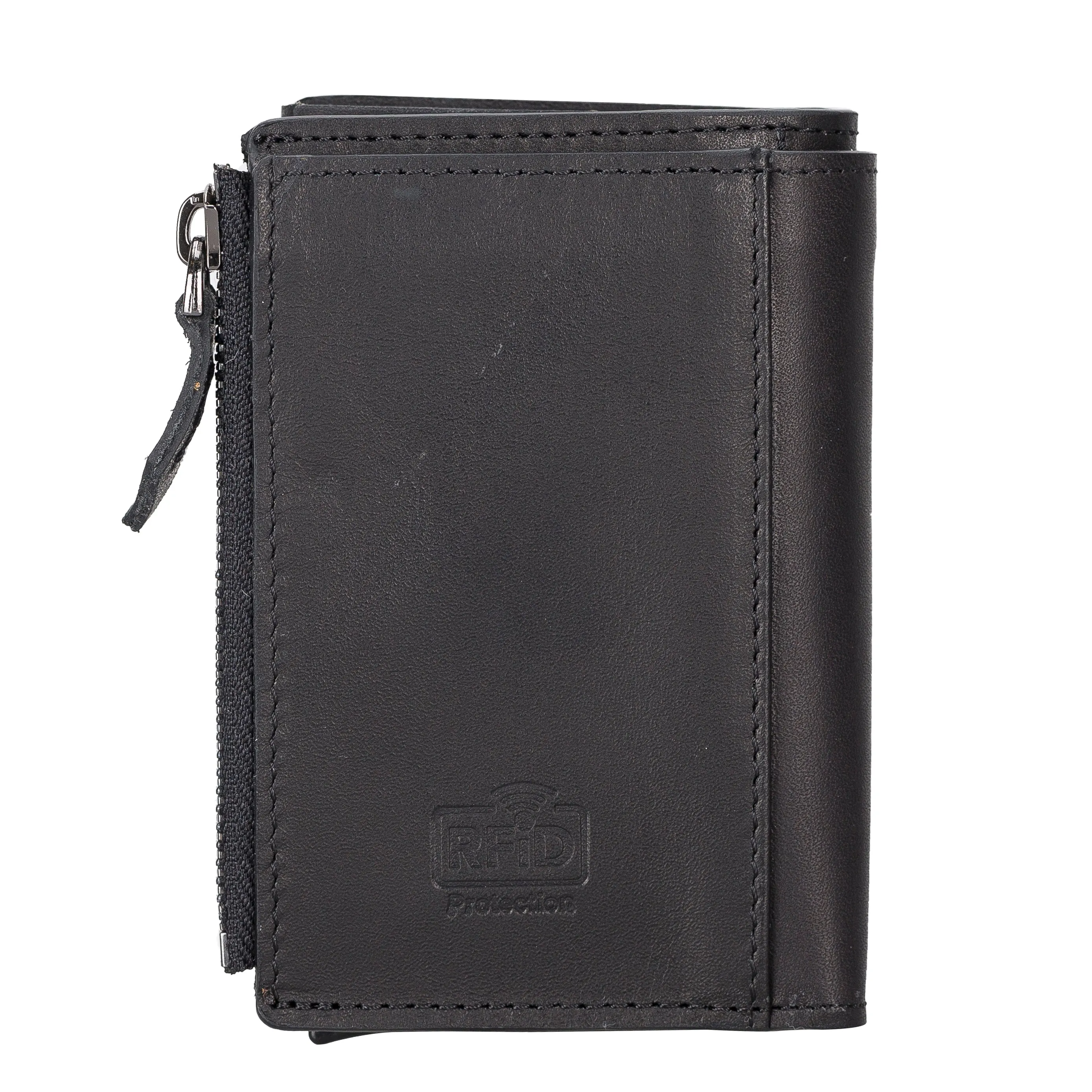 Leather Pop-Up Card Holder Wallet