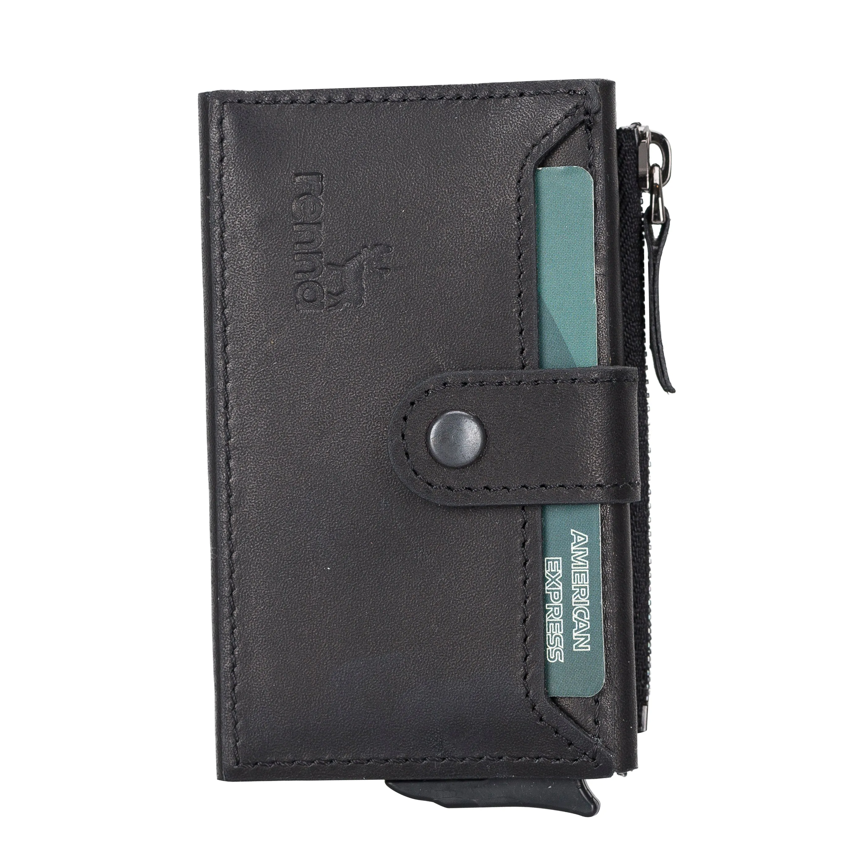 Leather Pop-Up Card Holder Wallet