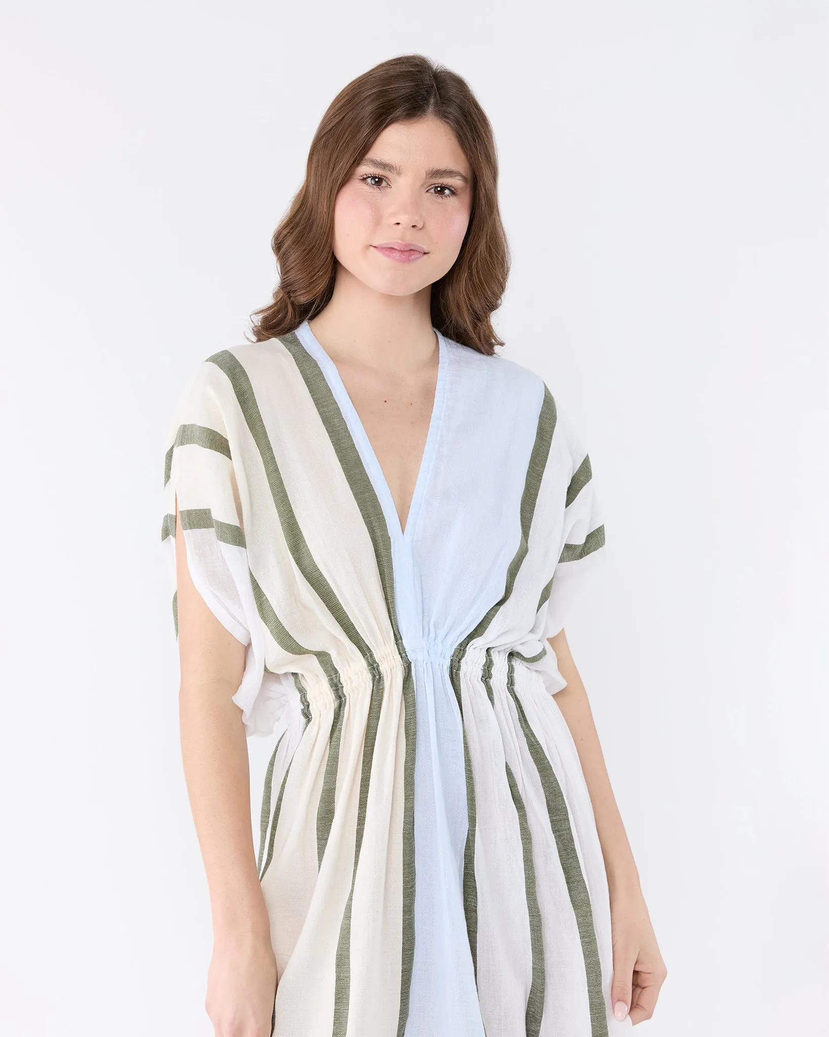 Leila Plunge Dress in Entoto Sage