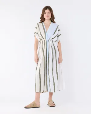 Leila Plunge Dress in Entoto Sage