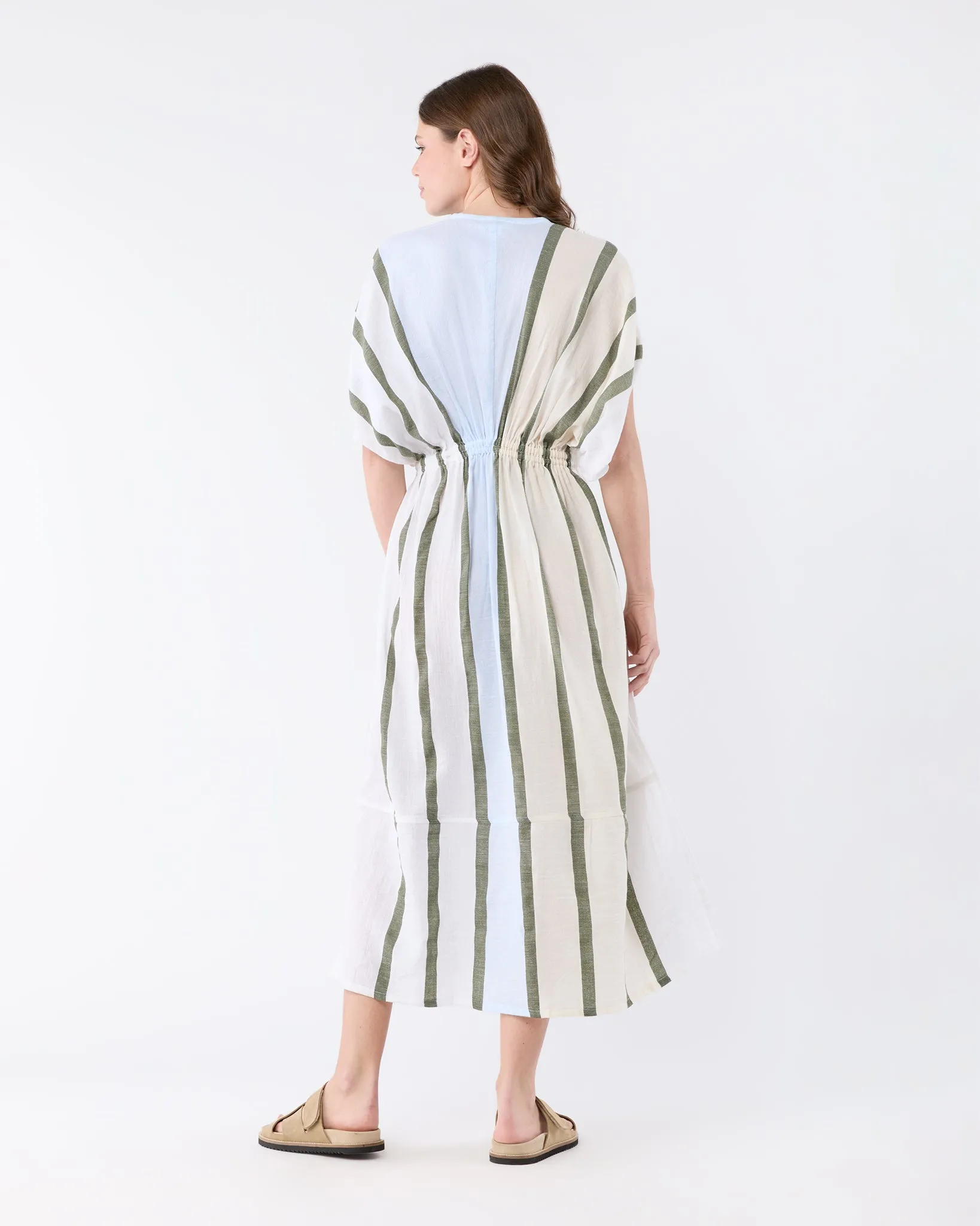 Leila Plunge Dress in Entoto Sage