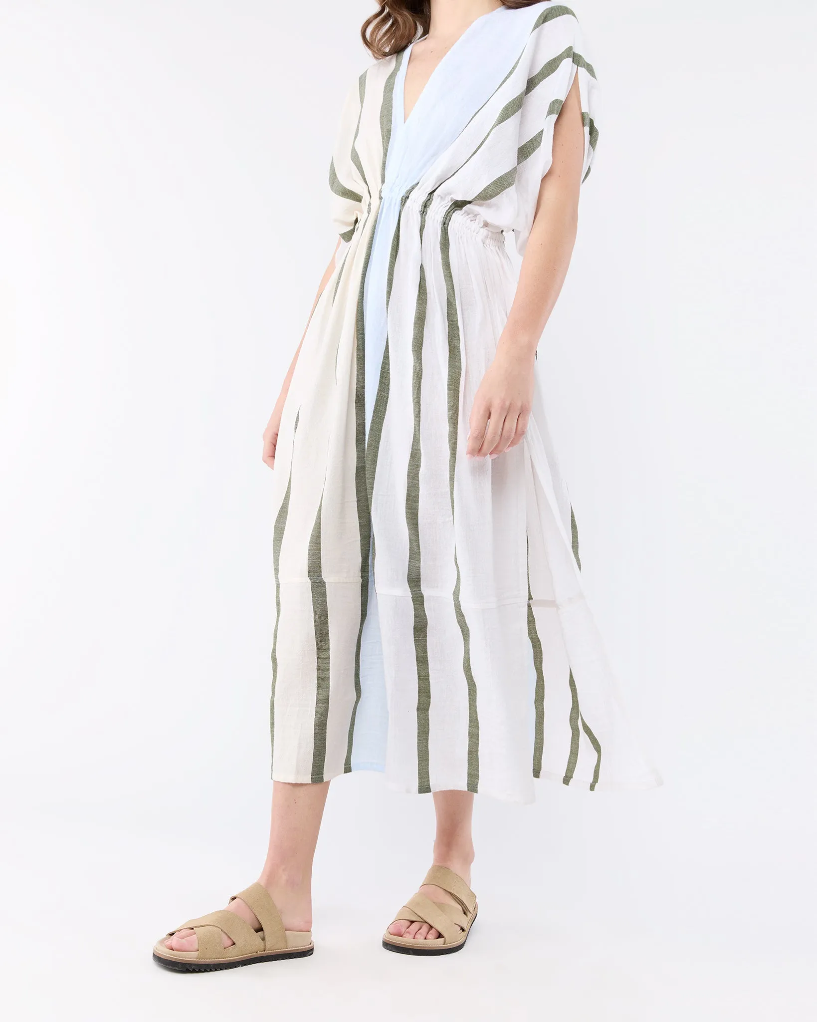 Leila Plunge Dress in Entoto Sage