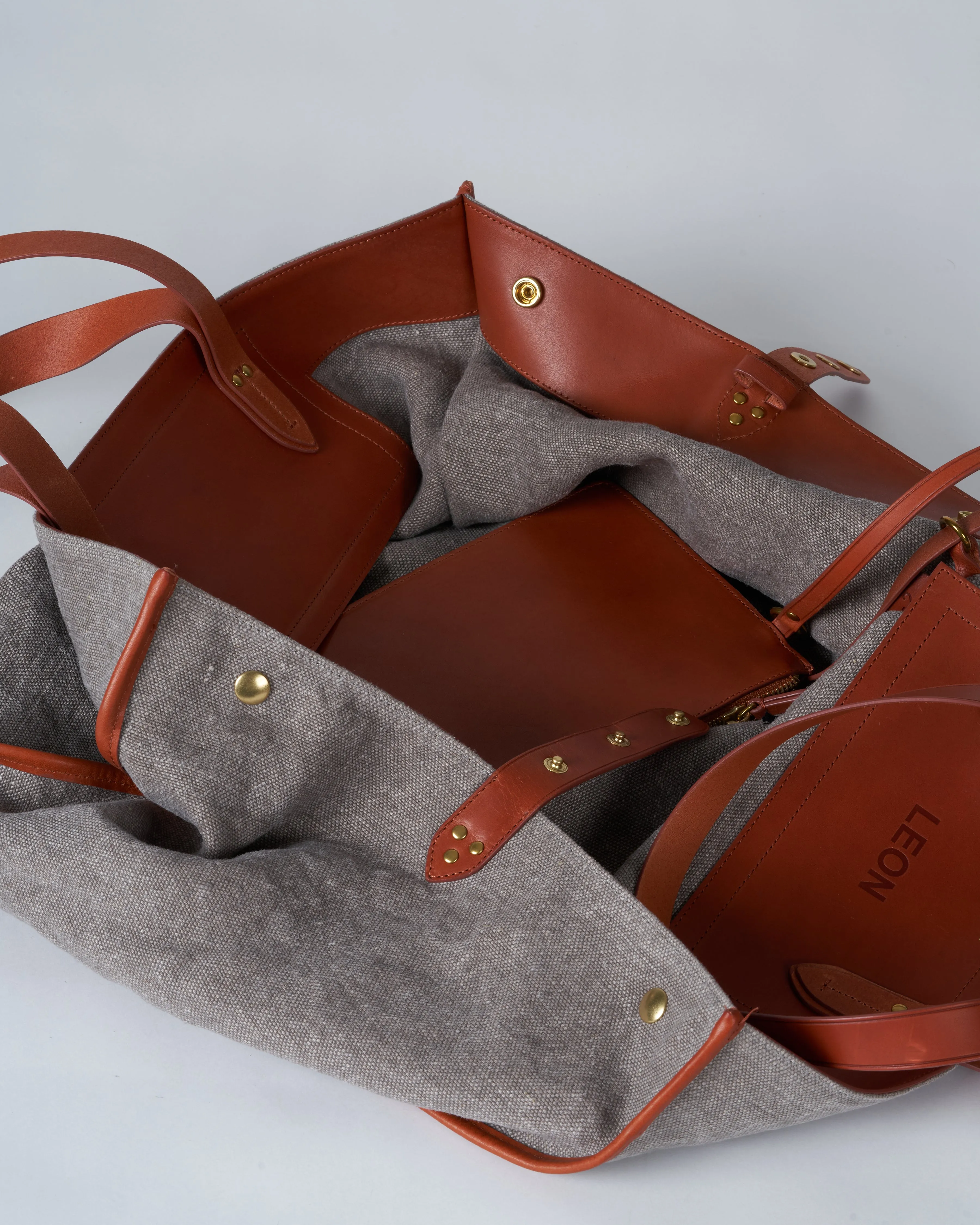 leon l bag - gris
