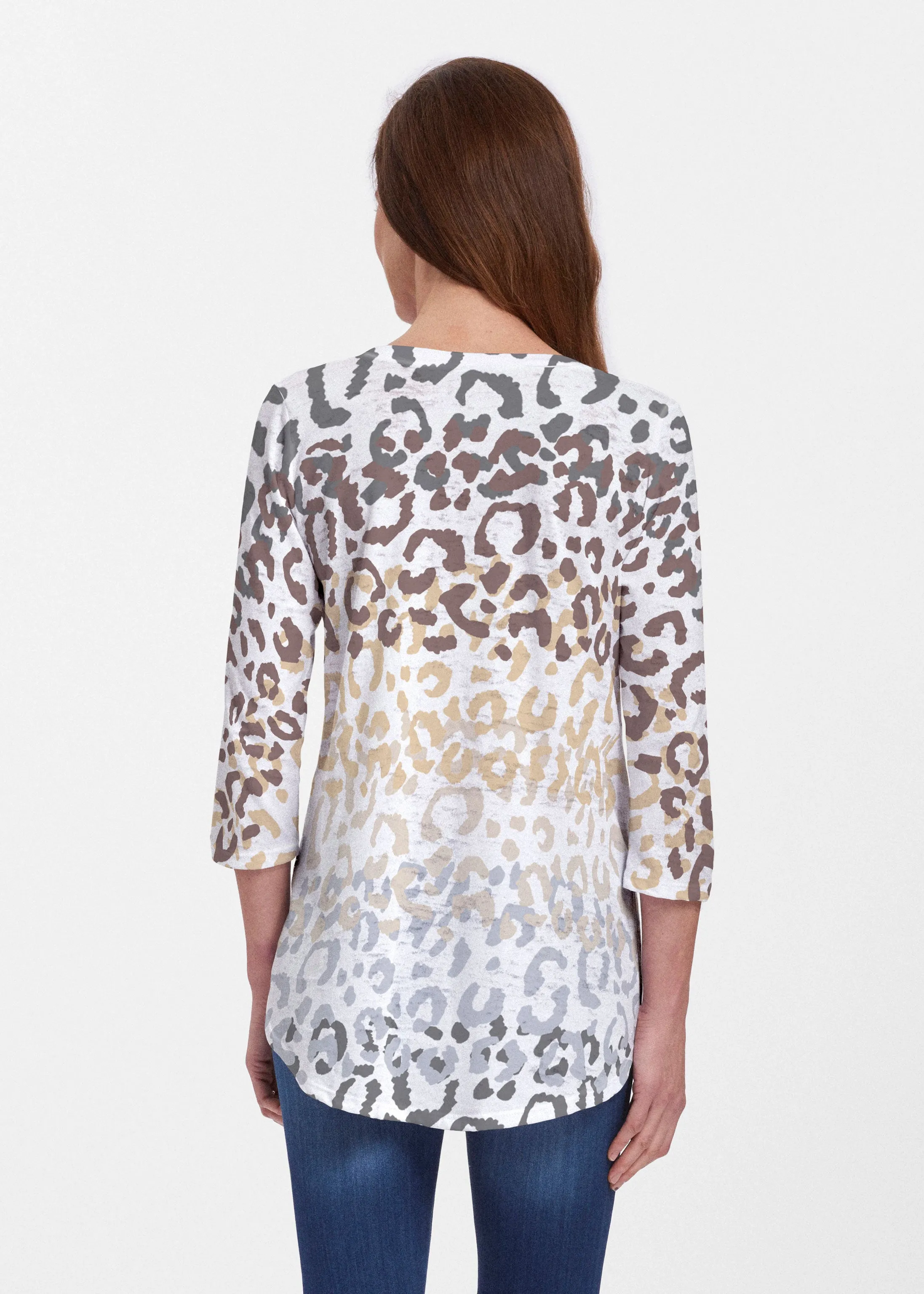 Leopard Ombre (7845) ~ Signature V-neck Flowy Tunic