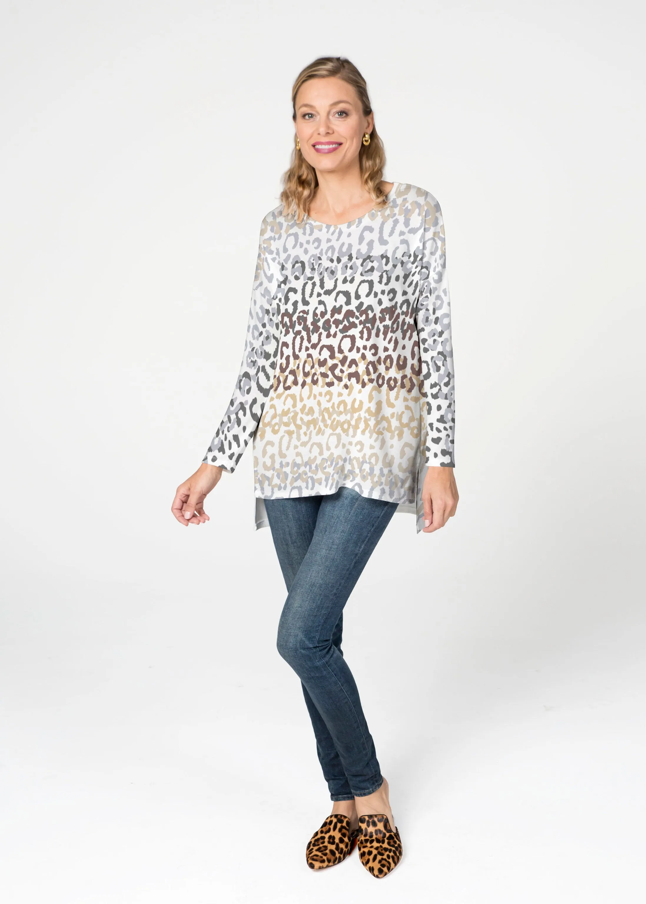 Leopard Ombre (7845) ~ Slouchy Butterknit Top