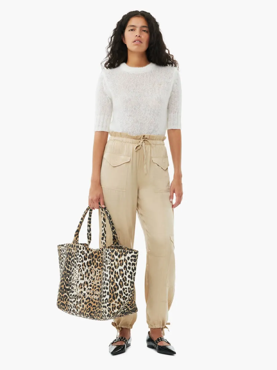 Leopard Oversized Canvas Tote Bag