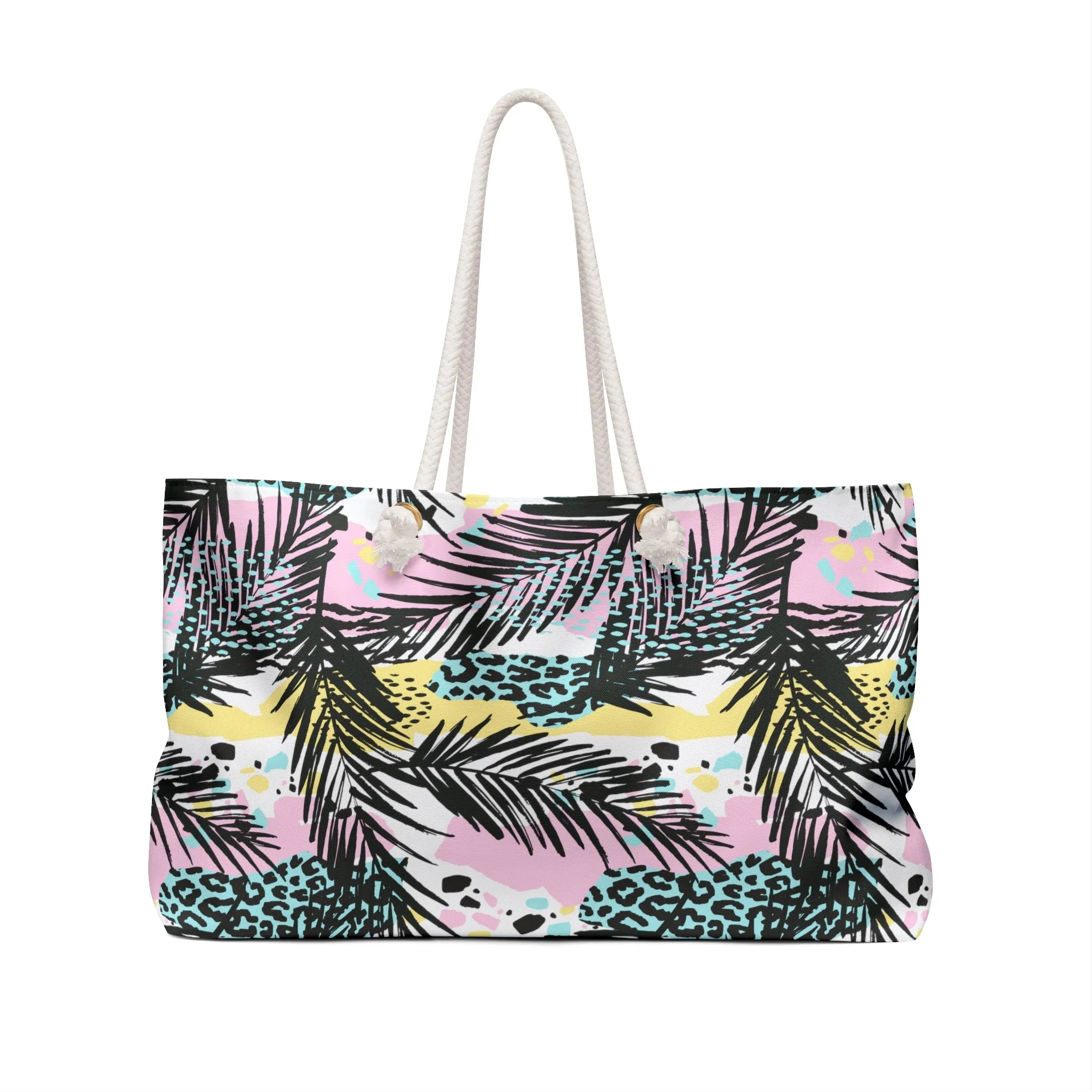 Leopard Palms Weekender Bag