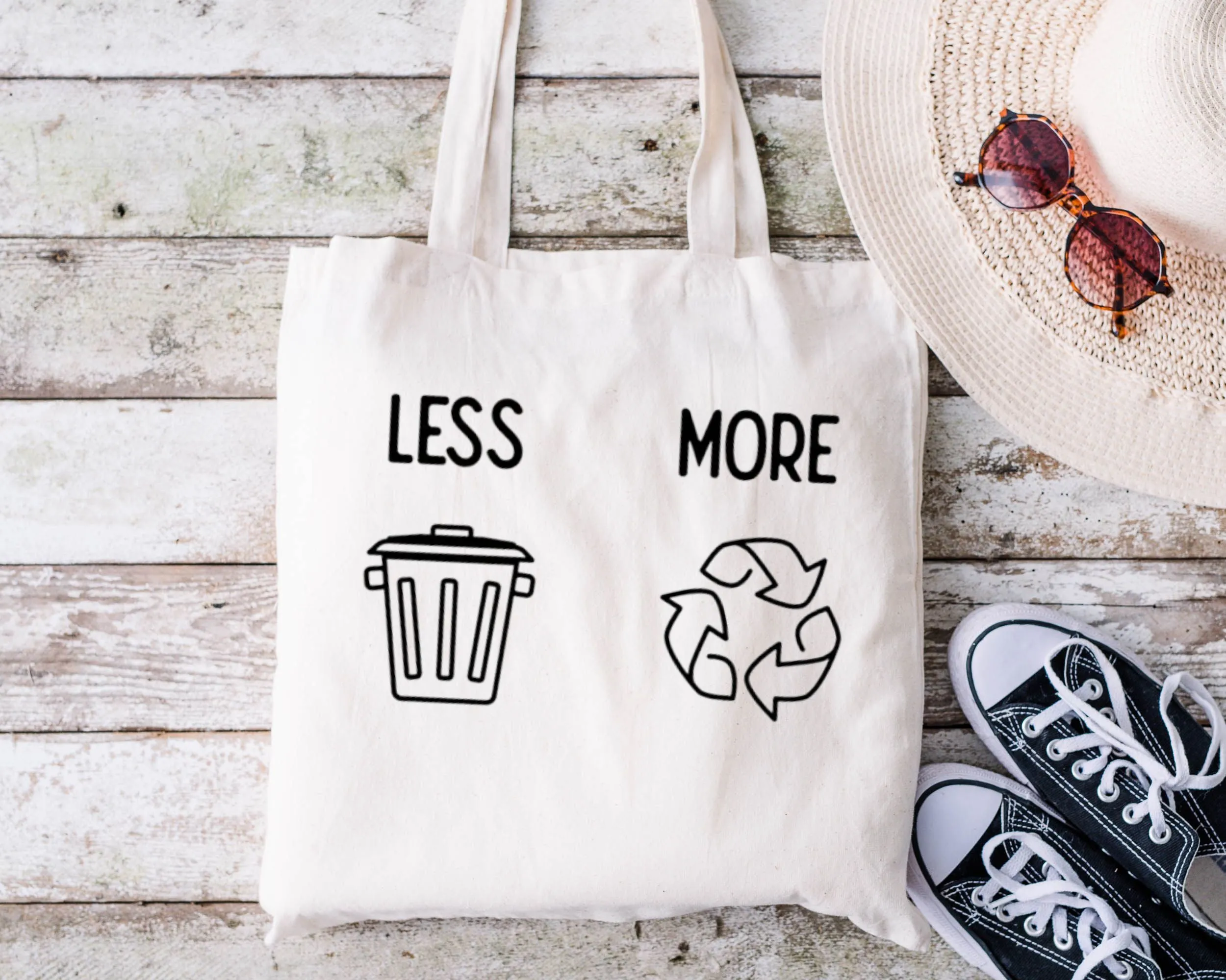 Less Trash, More Recycling Reusable Bag