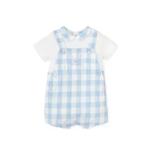 Light Blue Gingham Romper
