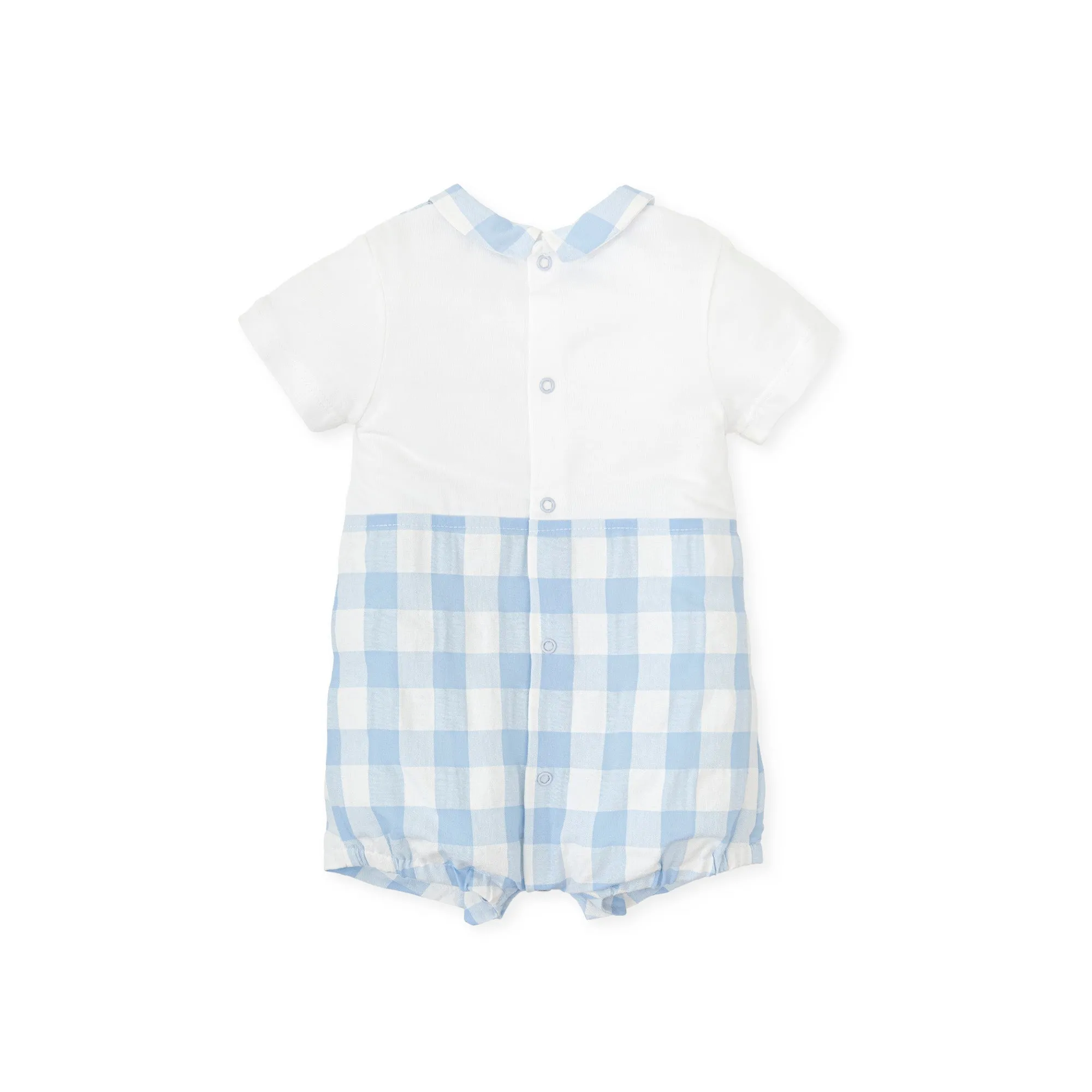 Light Blue Gingham Romper
