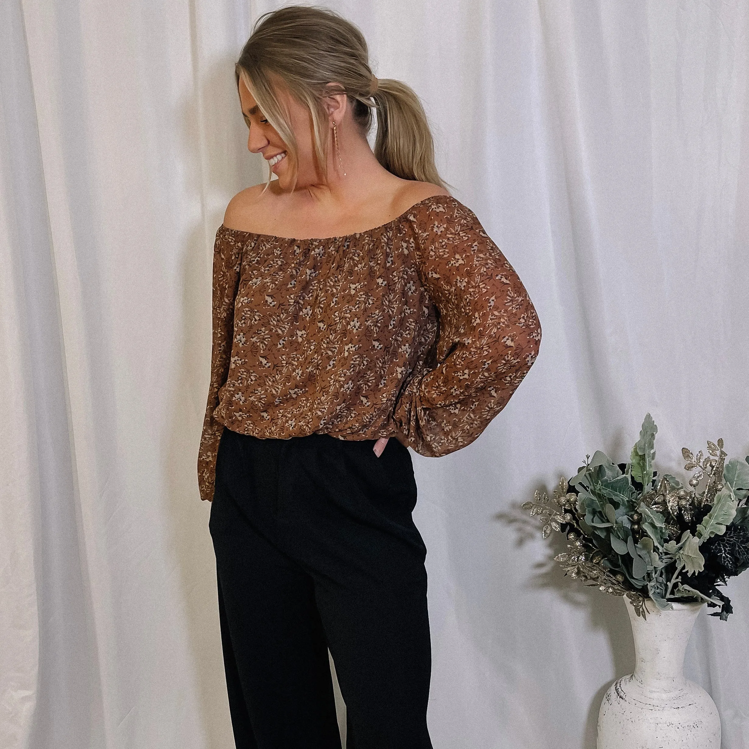 Like A Lady Floral Print Top