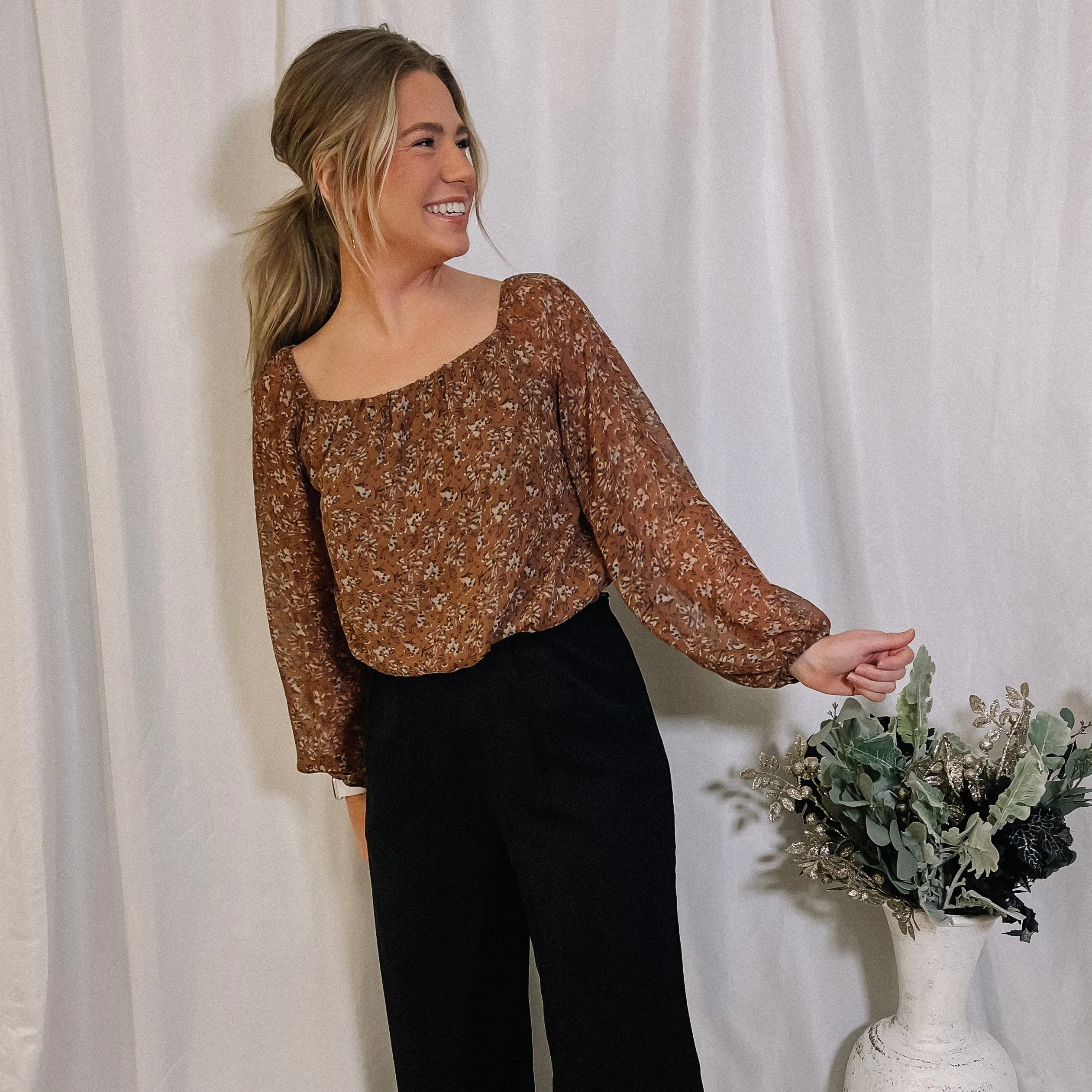 Like A Lady Floral Print Top