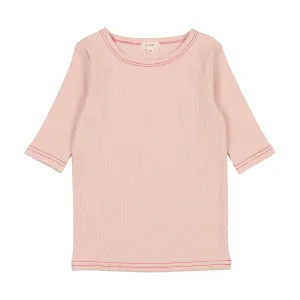 Lil Legs Three Quarter Sleeve T-Shirt - Pink