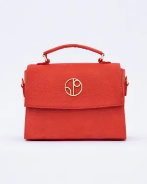 London Red Piñatex® Saddle Bag