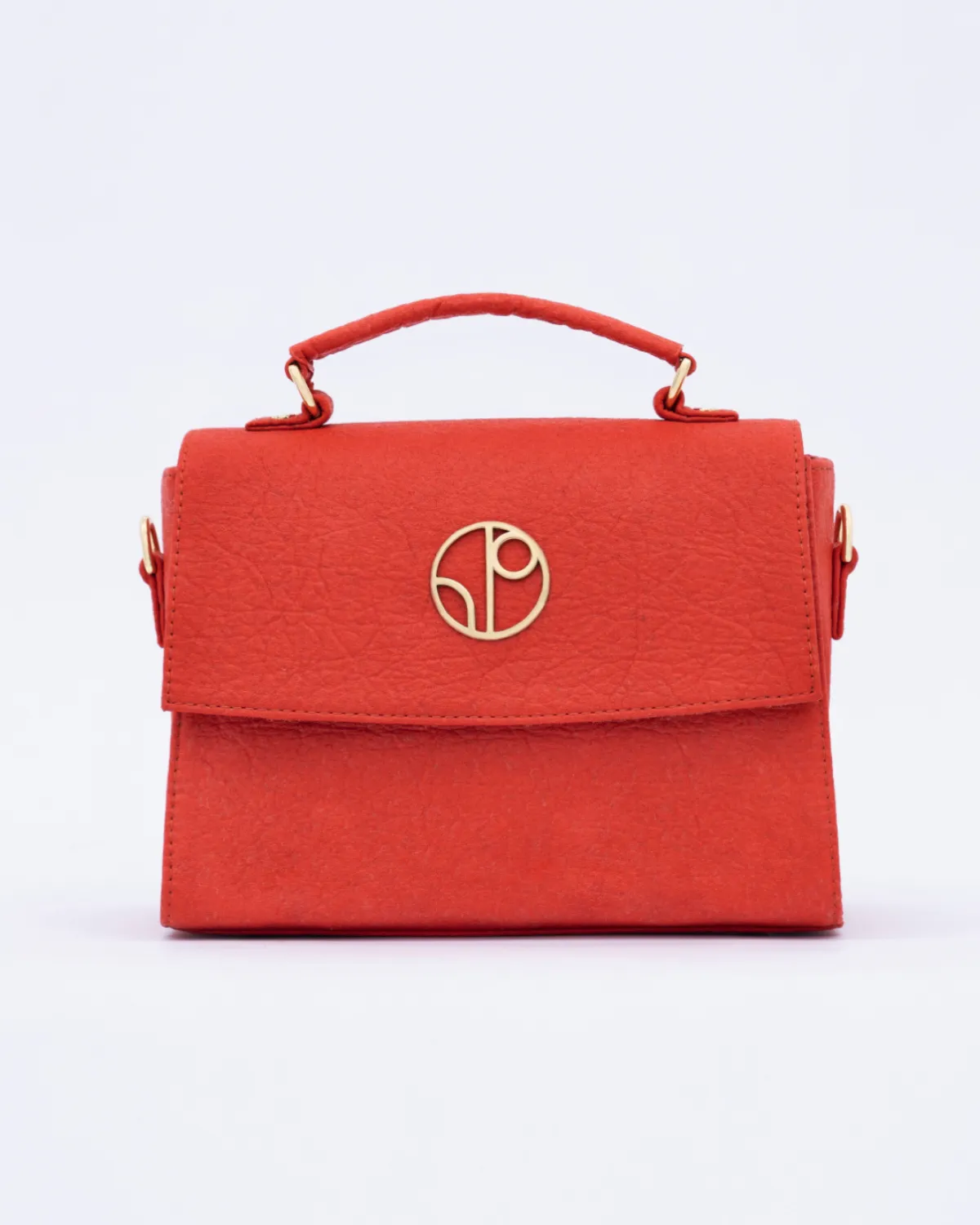 London Red Piñatex® Saddle Bag