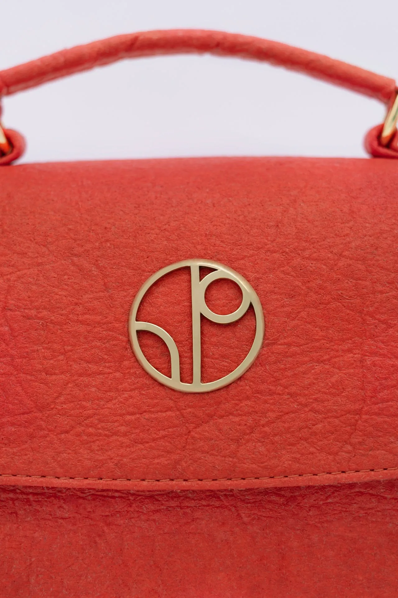 London Red Piñatex® Saddle Bag