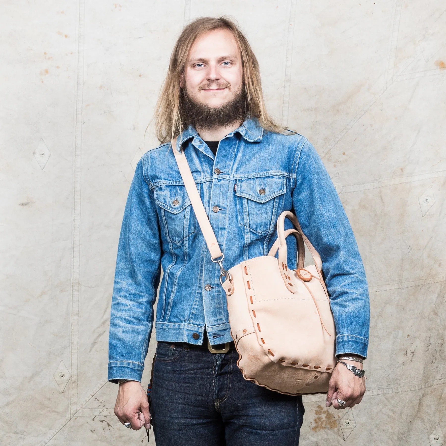 Lone Wolf Leather Nubuck Tote Bag
