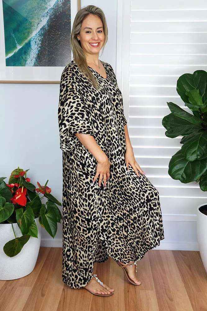 Long Kaftan Leopard