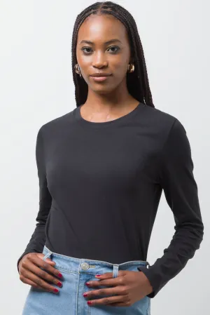 Long Sleeve Crew Neck T-Shirt Black
